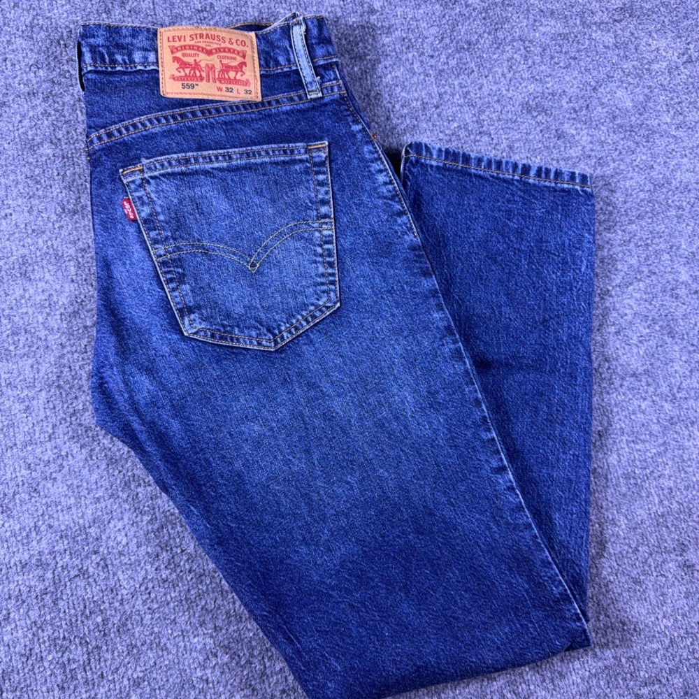 Levi's 559 Relaxed Straight Jeans 90s Dad Jeans Mens 32x32 Medium Wash Denim